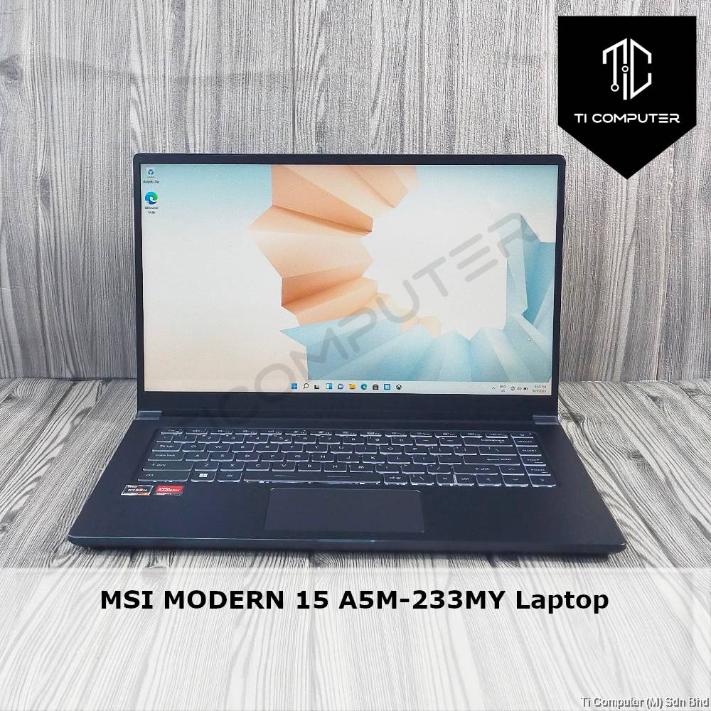 MSI MODERN 15 A5M-233MY AMD RYZEN 5700U 8GB DDR4 RAM