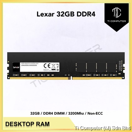 Lexar 32gb Ram Desktop NEW LEXAR 32GB DDR4 3200MHz PC4-25600 UDIMM