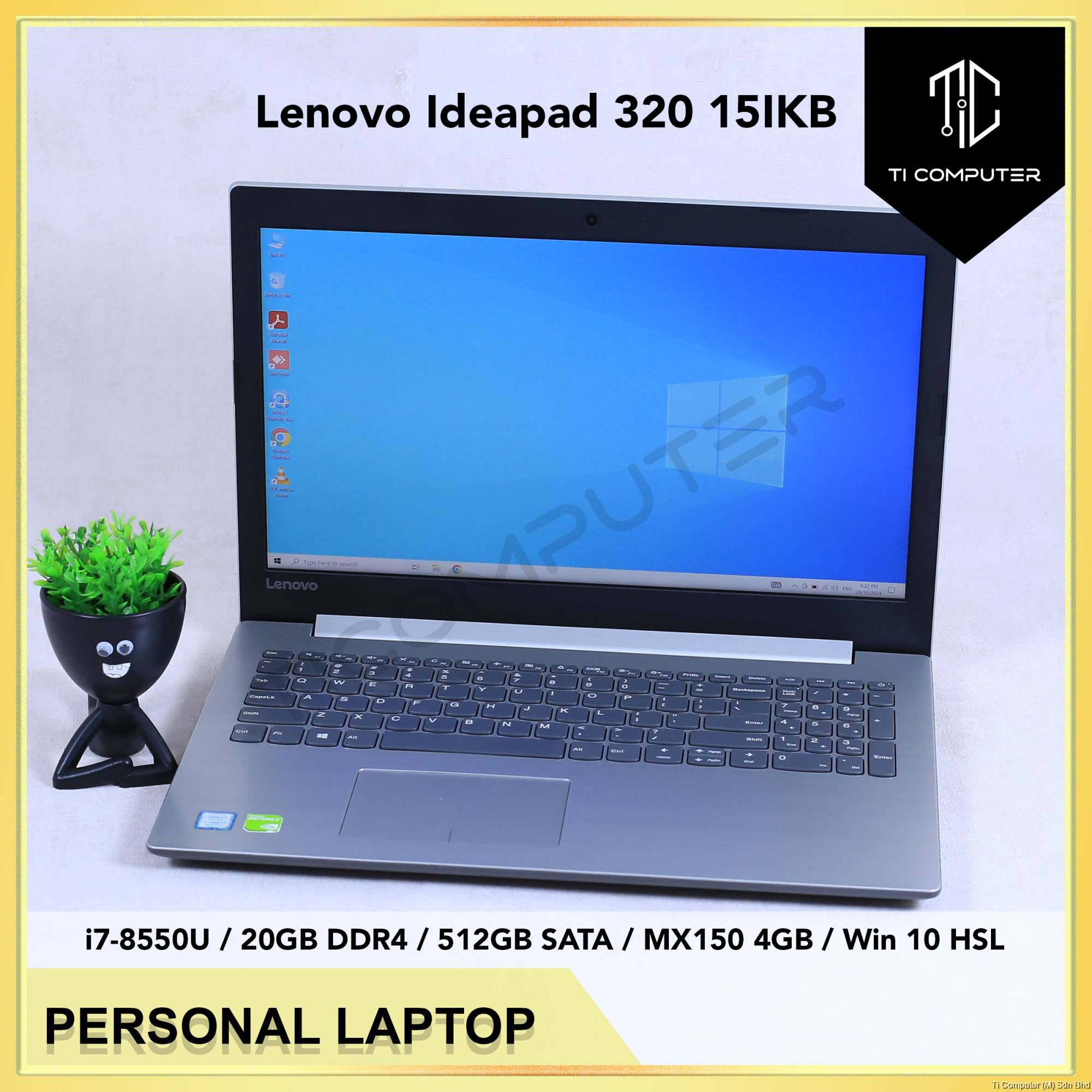 Lenovo Ideapad 320 15IKB Intel Core i7-8550U 20GB DDR4 RAM