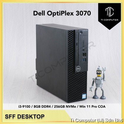 Dell OptiPlex 3070 SFF Intel i3-9100 8GB DDR4 RAM 256GB NVMe SSD
