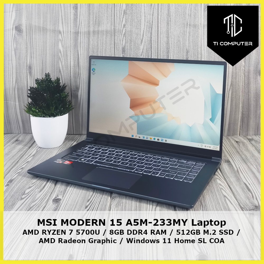 MSI MODERN 15 A5M-233MY AMD RYZEN 5700U 8GB DDR4 RAM