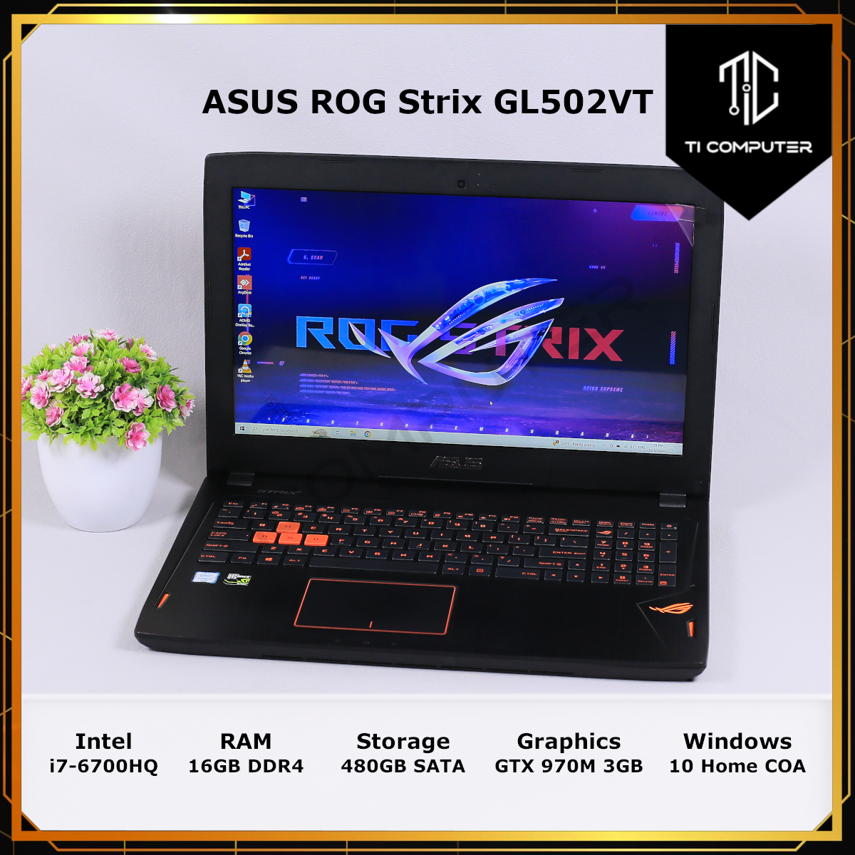 ASUS ROG Strix GL502VT Intel Core i76700HQ 16GB DDR4 RAM 480GB SATA